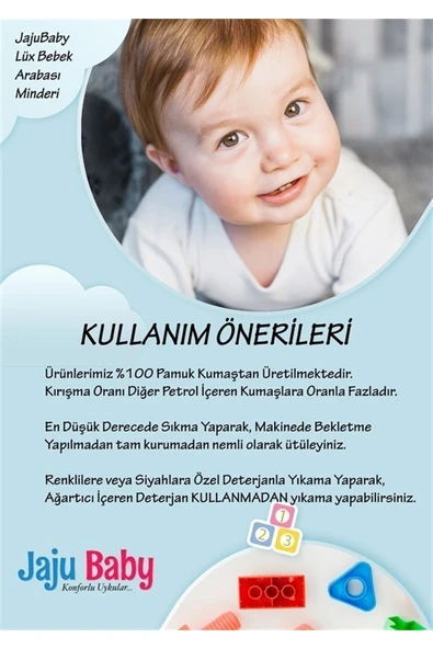 Jaju Baby Siyah Yıldız-kırmızı Kombineli Bebek Arabası Minderi - 3