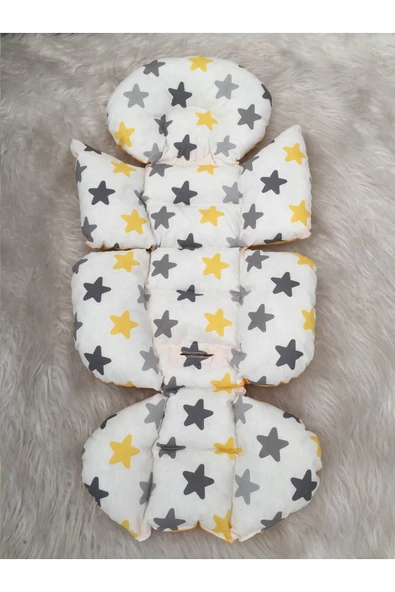 Jaju Baby Yıldız Desenli Bebek Arabası Minderi