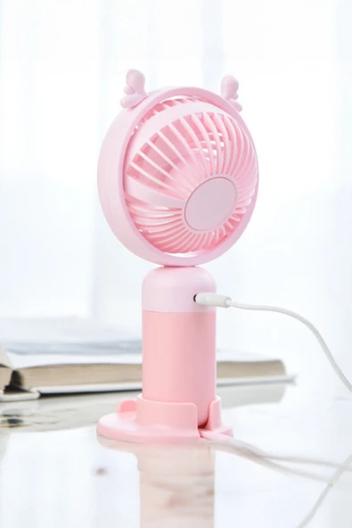 Taşınabililir Mini Usb Şarjlı 3 Kademeli El Masaüstü Vantilatör Fan Soğutucu YM88216 - 8