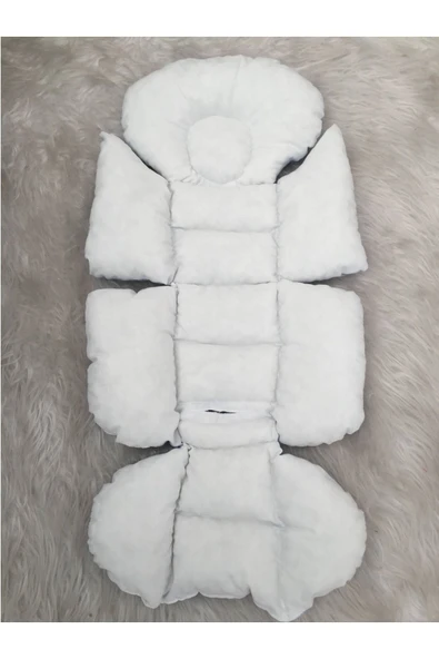 Jaju Baby Mavi Bulut Desenli Bebek Arabası Minderi - 2