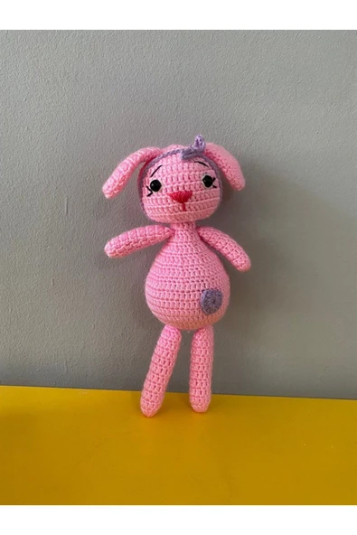 Jaju Baby Amigurumi Pembe Tavşan 19 cm - 1