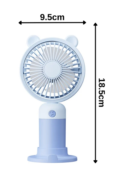Taşınabililir Mini Usb Şarjlı 3 Kademeli El Masaüstü Vantilatör Fan Soğutucu YM88216 - 11