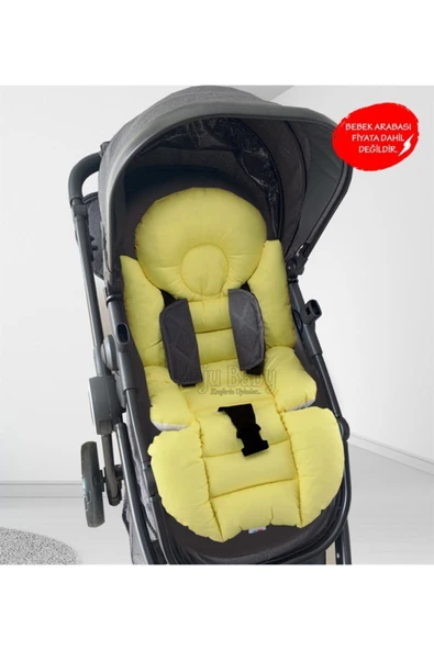 Jaju Baby Sarı Yıldızlı Bebek Arabası Minderi
