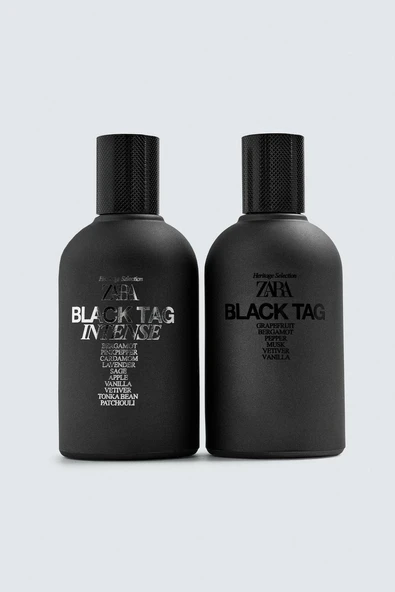 ZARA BLACK TAG + BLACK TAG INTENSE EDP 100ML 2 x100  (İNDİRİMSEHRİ ) (3.38 FL.OZ). ürün görseli 1