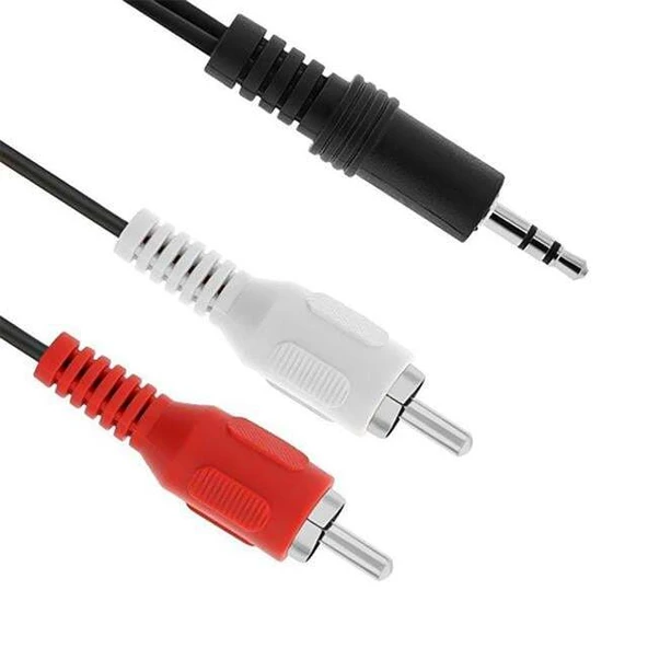 2 Rca Erkek - 3.5 Mm Stereo Erkek Kablo 1.5 Metre ürün görseli 1