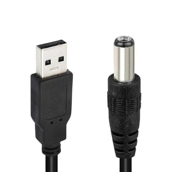 Powermaster Usb Erkek 5.5*2.5 Mm Uçlu Adaptör Jacklı 1 Metre Kablo ürün görseli 1