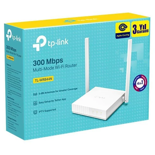 TP-Link TL-WR844N 300 Mbps 5 dBi Multi-Mode Wifi Router (Agile Config) - Resim 3