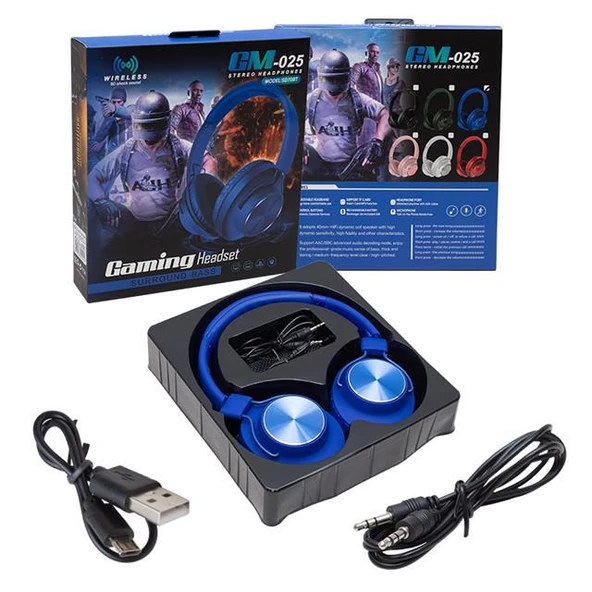 Powermaster GM-025 Gaming Oyuncu Mikrofonlu Kablosuz Kulaklık - Resim 3