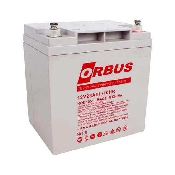 Orbus 12 Volt 28 Amper Elektrikli Bisiklet Aküsü ürün görseli