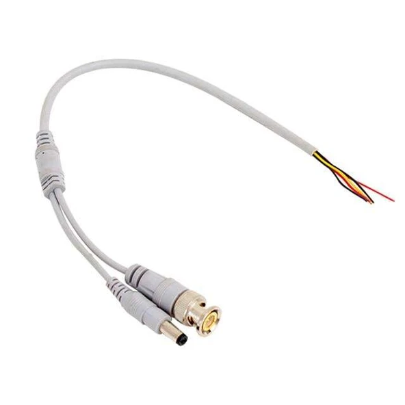 PowerMaster PM-35 Erkek BNC + Power Jacklı 30cm Güvenlik Kamera Kablosu