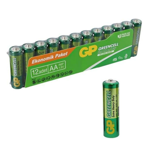 GP 15G-2VS12 AA Kalem Pil 12'li Paket - 1
