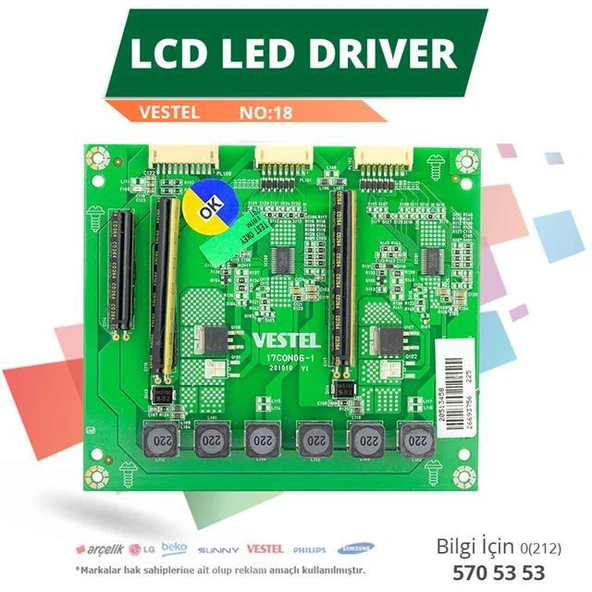 Vestel 17CON06-1 - 20513458 - Lcd Led Driver ürün görseli 1