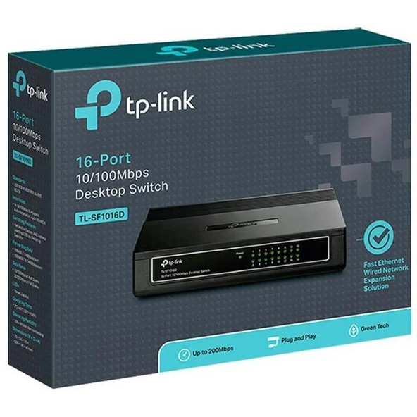 TP-Link TL-SF1016D 16 Port 10-100 Mbps Ethernet Switch - Resim 5
