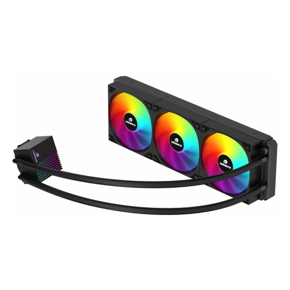 GameBooster Prime P360 RGB 360mm AM5/1700P Siyah İşlemci Sıvı Soğutucu - Resim 2