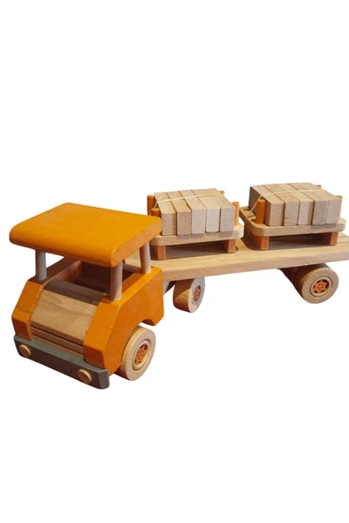 WOODTOY'S ORGANİK OYUNCAK DÜNYASI AHŞAP KAMYON BLOKLU - 2