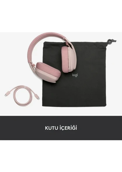 Logitech Zone Vibe 100 Bluetooth Çağrı Merkezi Kulaklığı Pembe - 9