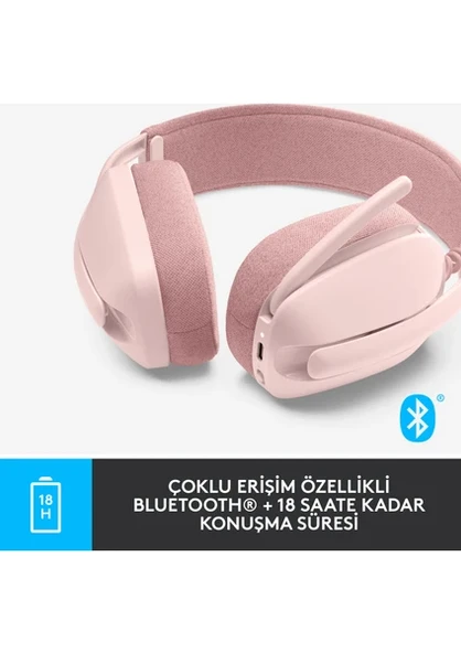 Logitech Zone Vibe 100 Bluetooth Çağrı Merkezi Kulaklığı Pembe - 6