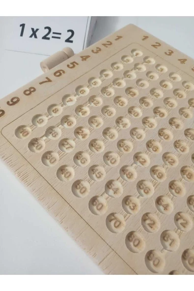 WOODTOY'S ORGANİK OYUNCAK DÜNYASI MONTESSORİ AHŞAP SAYI ÇARPMA OYUNU