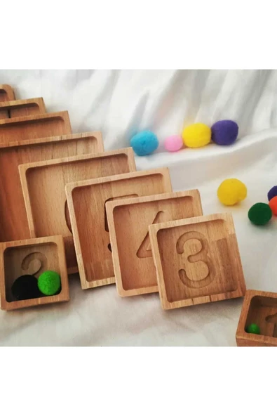 WOODTOY'S ORGANİK OYUNCAK DÜNYASI AHŞAP SAYI PİRAMİDİ - 3