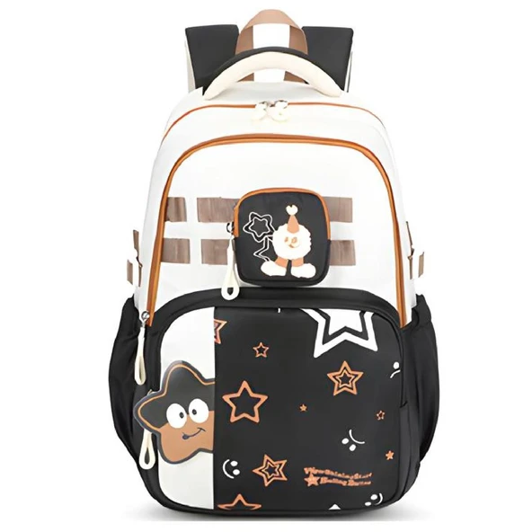 Muggle 3 Bölmeli New Star Kolej Okul Sırt Çantası Siyah (MU-1889) ürün görseli