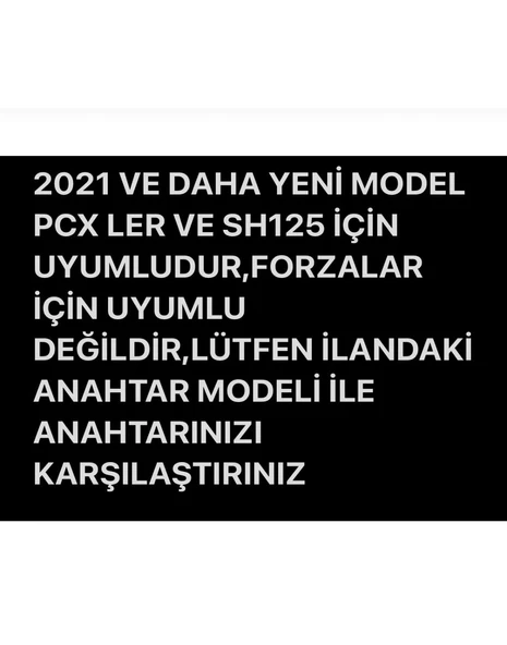 Honda Pcx 2021 ve 2025+ Model Uyumlu Anahtar Kılıfı Siyah/Gümüş Forza Için Uymaz 2.Resime Bakınız - Resim 3