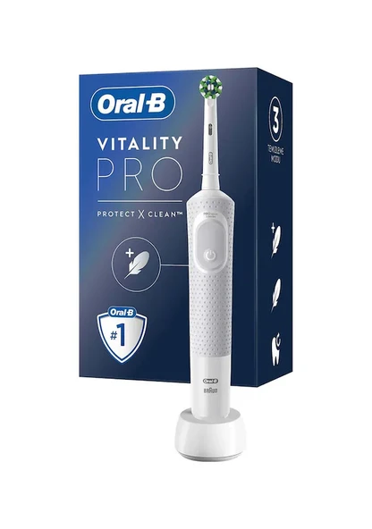 Oral-B Vitality Pro Beyaz Koruma ve Temizlik Şarjlı/Elektrikli Diş Fırçası