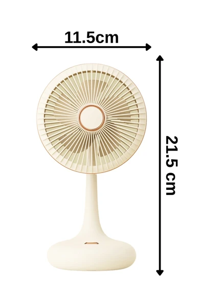 Taşınabilir Usb Şarjlı 3 Kademeli Masaüstü Dönebilen Fan Vantilatör Soğutucu YS2531 - 2