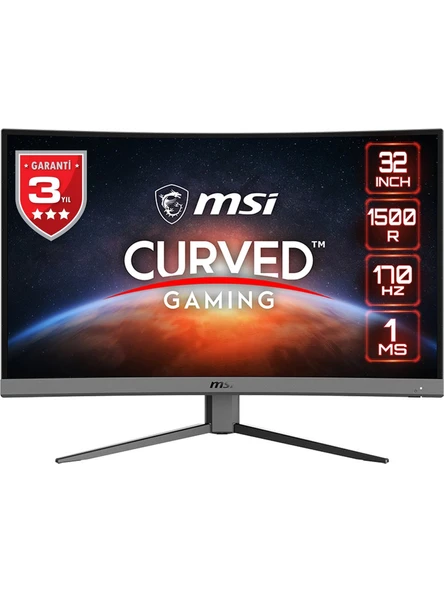 MSI G32C4 E2 31.5" 1 ms Full HD Curved 170 Hz Oyuncu Monitörü - 1