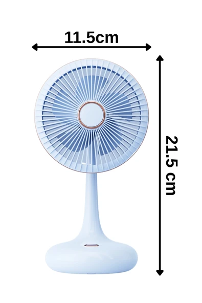 Taşınabilir Usb Şarjlı 3 Kademeli Masaüstü Dönebilen Fan Vantilatör Soğutucu YS2531 - 10