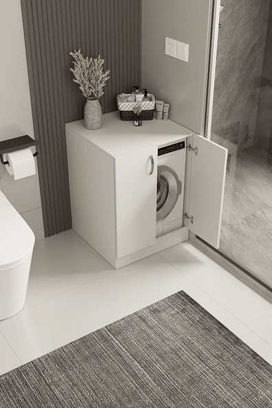 DF03107 Kapaklı Çamaşır Makinesi Dolabı Çamaşır Alt Modül - Resim 2