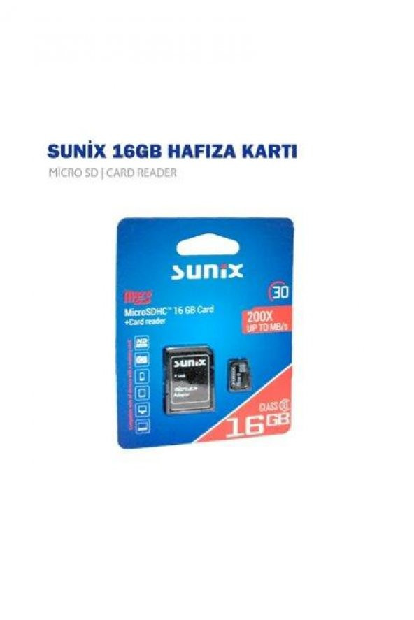 SUNİX 16GB MİCRO SD HAFIZA KARTI CLASS 10