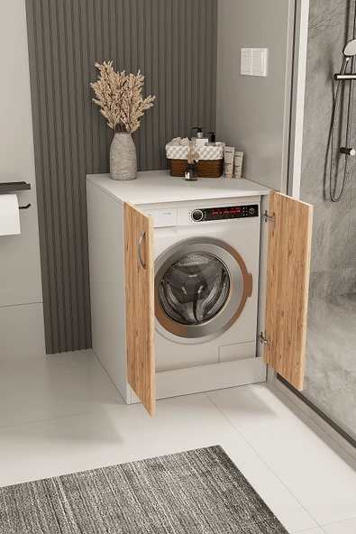 DF03107 Kapaklı Çamaşır Makinesi Dolabı Çamaşır Alt Modül - Resim 7