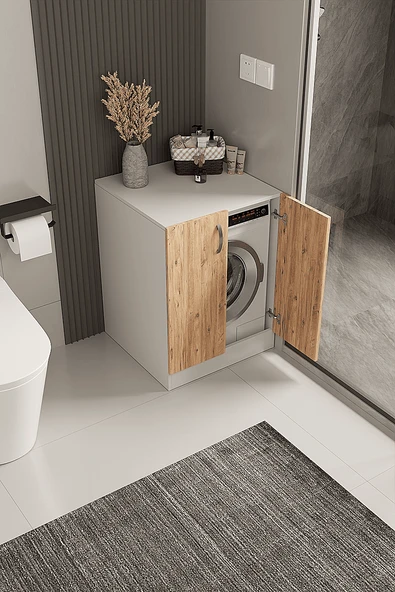 DF03107 Kapaklı Çamaşır Makinesi Dolabı Çamaşır Alt Modül - Resim 6