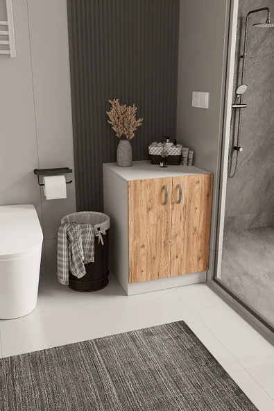 DF03107 Kapaklı Çamaşır Makinesi Dolabı Çamaşır Alt Modül - Resim 5