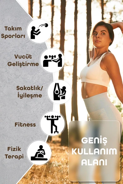 5’li Pilates Direnç Bandı Seti Loop Squat Lastiği Çantalı Fitness Egzersiz Bantları - Mavi - 7