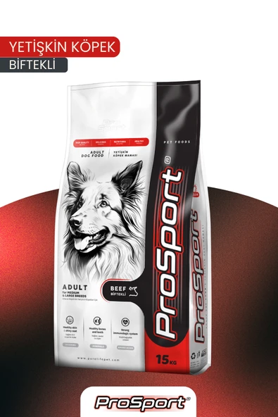 PROSPORT BİFTEKLİ YETİŞKİN KÖPEK MAMASI 15KG