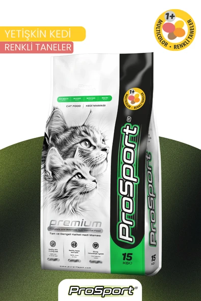 PROSPORT RENKLİ YETİŞKİN KEDİ MAMASI 15KG
