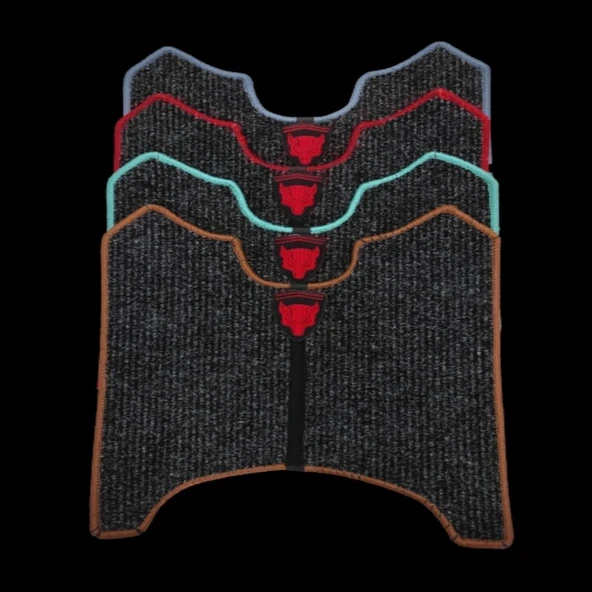 Mondial Motosiklet Aksesuar Koruyucu Modifiye Paspas Mondial Turismo 50 cc Benzinli Scooter Uyumlu Kurt Nakış Armalı Kenar Overlok Renk Seçenekli - Resim 4