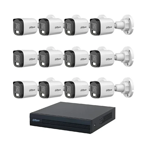 Dahua 5 Mp 12 Kameralı Sesli 30 Metre Renkli Gece Görüşlü Full Hd Kamera Seti - 2