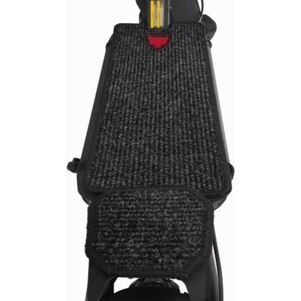 Gorilla Elektrikli Scooter Aksesuar Koruyucu Paspas Gorilla G3 Uyumlu Siyah Kenar Overlok Kırmızı Kurt Nakış Armalı - Resim 3