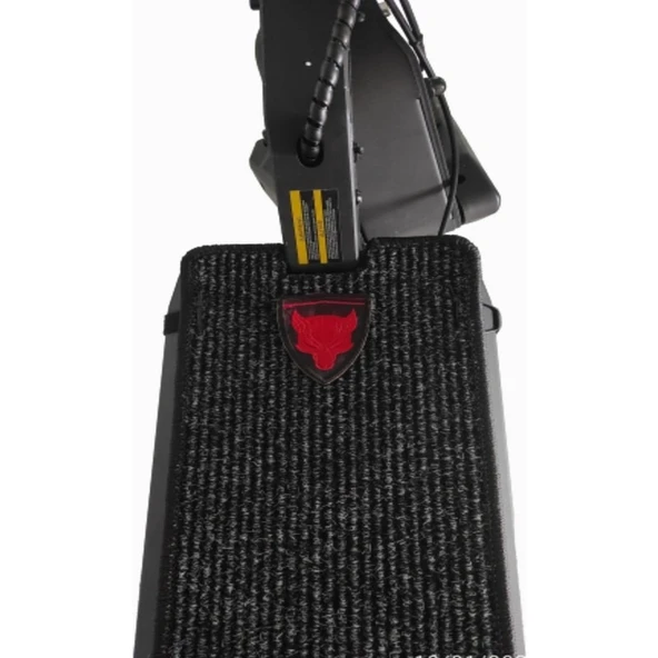 Gorilla Elektrikli Scooter Aksesuar Koruyucu Paspas Gorilla G3 Uyumlu Siyah Kenar Overlok Kırmızı Kurt Nakış Armalı - Resim 2