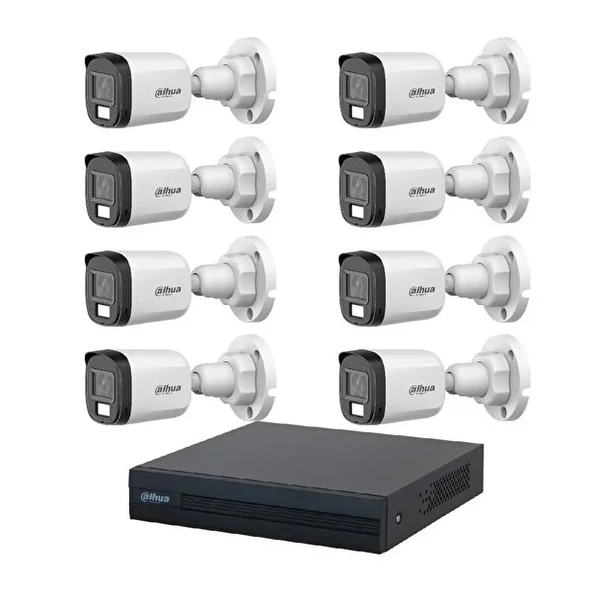 Dahua 5 Mp 8 Kameralı Sesli 30 Metre Renkli Gece Görüşlü Full Hd Kamera Seti - 2