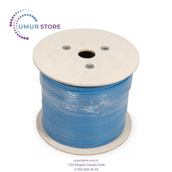 500 mt CAT6A U-Ftp AWG23/1 500MHZ Mavi Data Kablosu ürün görseli 1