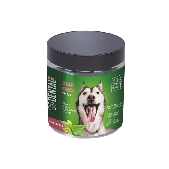 M-PETS DENTAL SNACK GREEN TEA STAR STICK SMALL ÖDÜL 170GR ürün görseli
