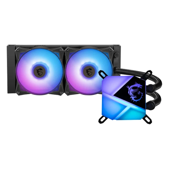 MSI MAG Coreliquid C240 ARGB 240mm AM5/1700P Siyah İşlemci Sıvı Soğutucu - Resim 2