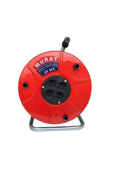 MURAT MAK 3x1,5 Cca Makaralı Uzatma Kablo Seyyar Priz Fiş & 25 M ürün görseli 1