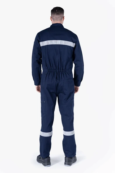 Reflektörlü Cepli Pamuklu Tulum - 3