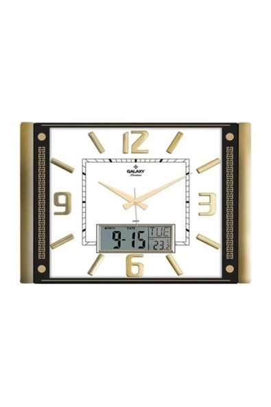 Galaxy Premium Barometreli Gold Duvar Saati 707-g ürün görseli 1