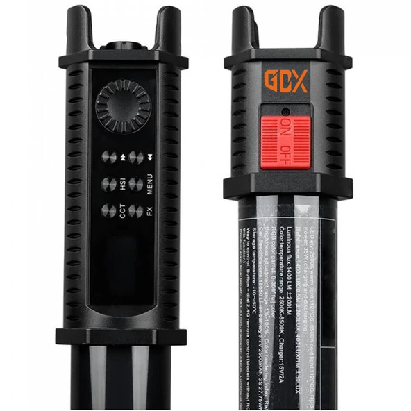 Gdx TB-60 RGB 30W Youtube Canlı Yayın Arka Plan Renkli Dolgu Işığı Led Tüp Işık (Uzunluk: 60 cm) - Resim 5