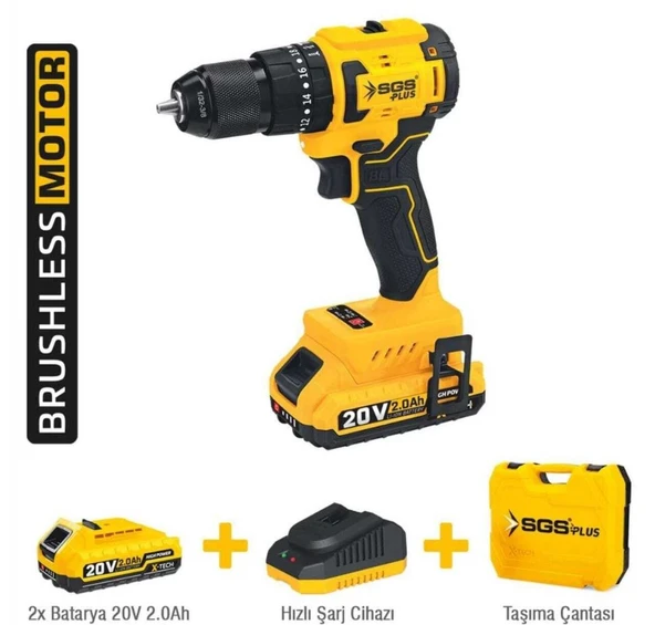 Sgs 5532 Akülü Darbeli Matkab Seti 20V 60Nm Tork 2.0Ah (KÖMÜRSÜZ MOTOR) - 2